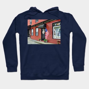 Cold Spring, NY - Street With Red Building Hoodie